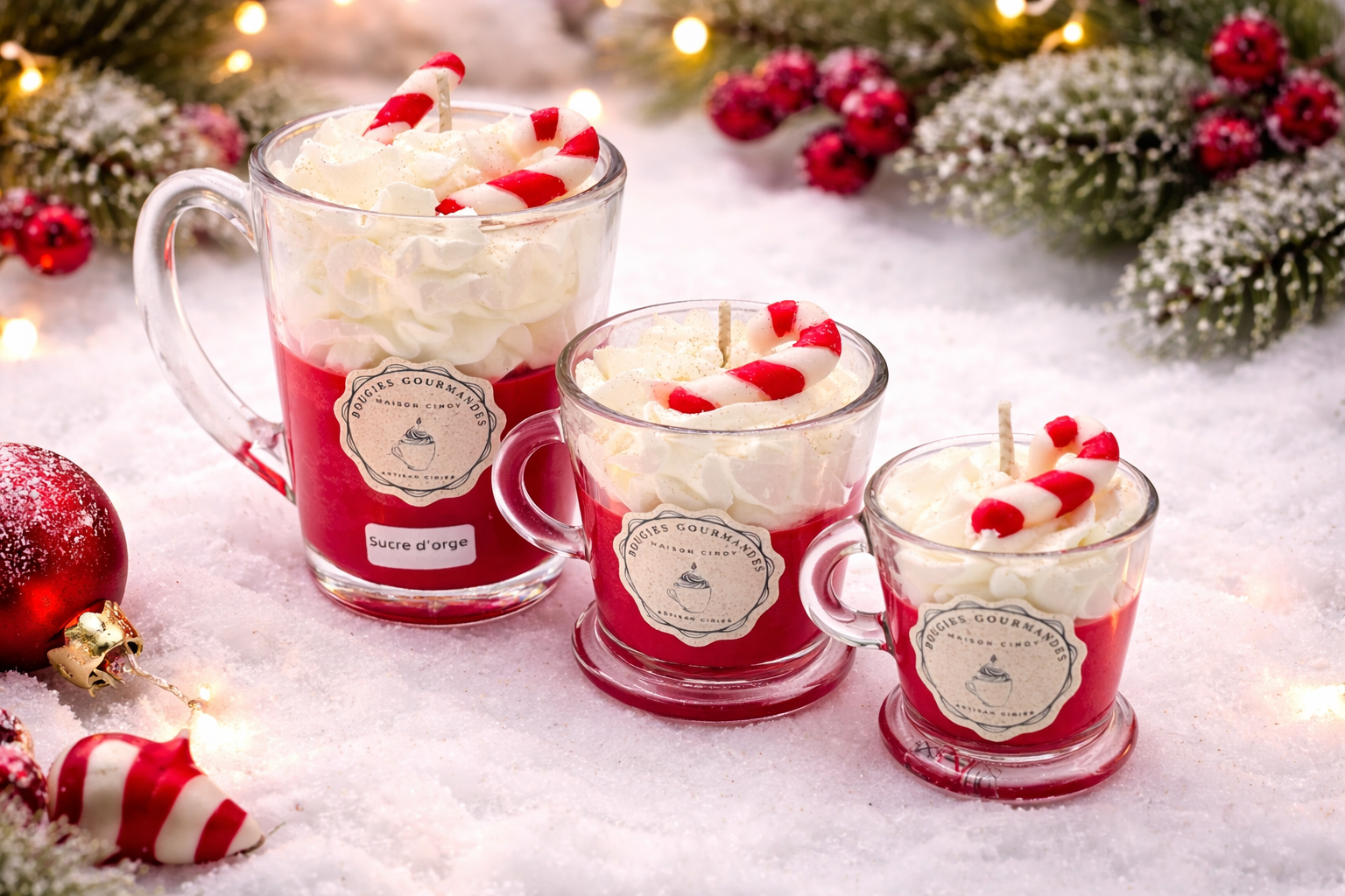 Bougie gourmande Sucre d’orge – Bougie parfumée artisanale