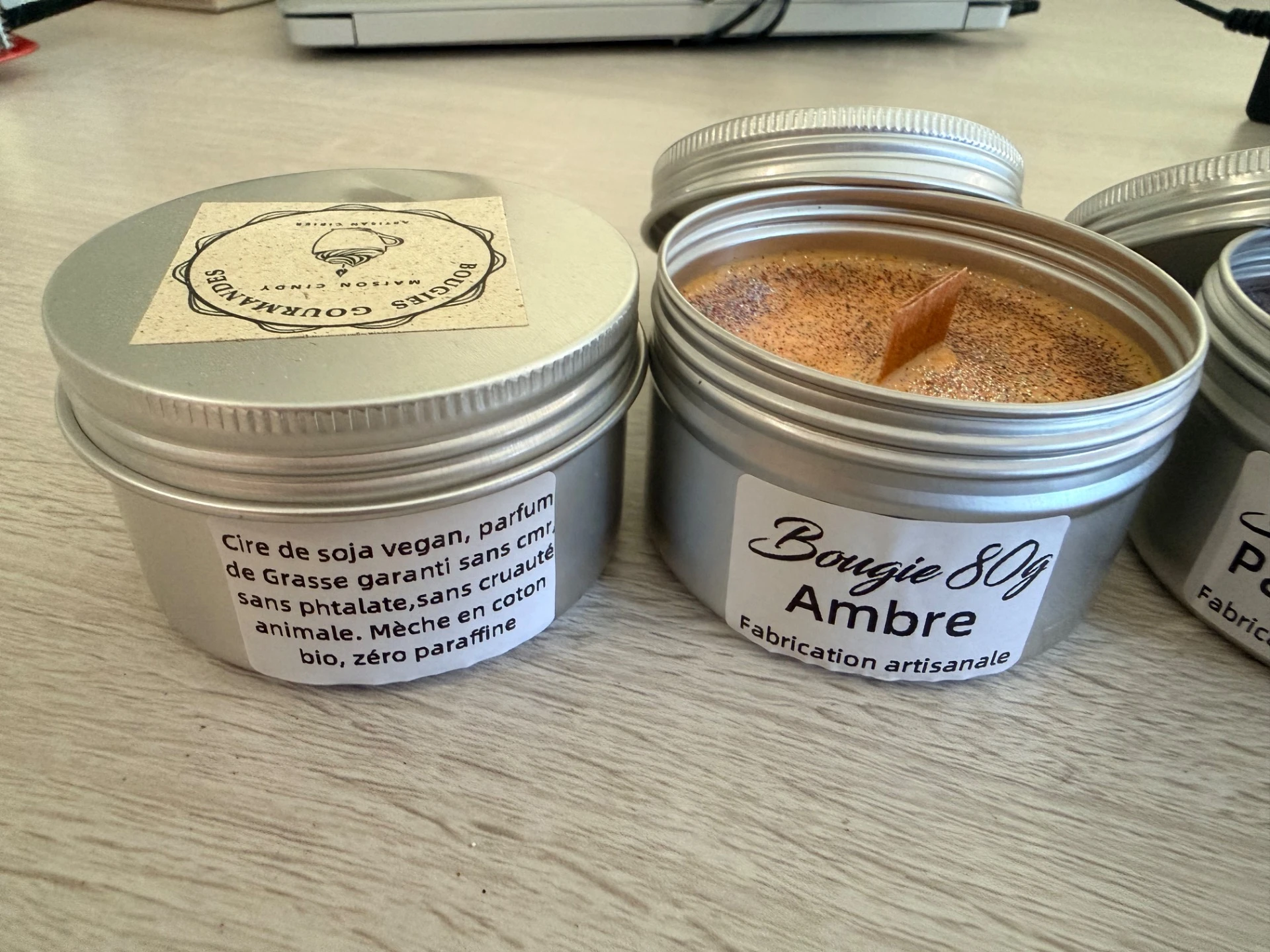 bougie parfumée artisanale mèche bois double cire de soja