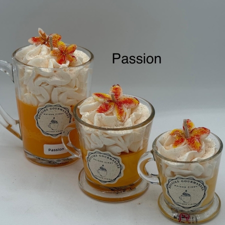Bougie gourmande parfum Fruit de la Passion en cire de soja