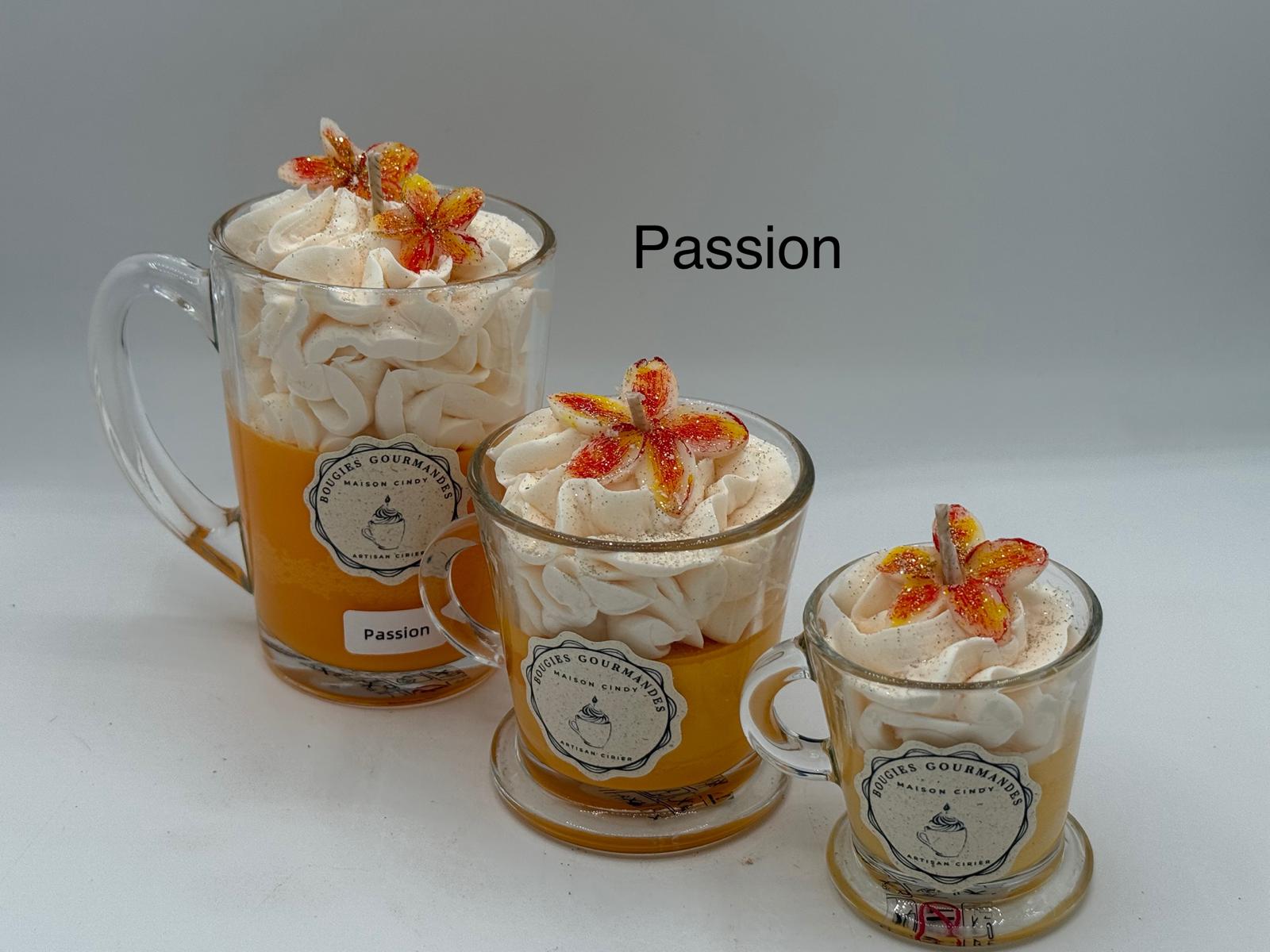 Bougie gourmande parfum Fruit de la Passion en cire de soja