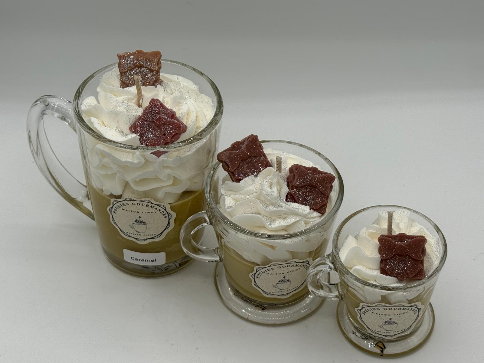 Bougie gourmande Caramel – Bougie parfumée artisanale – Image 2