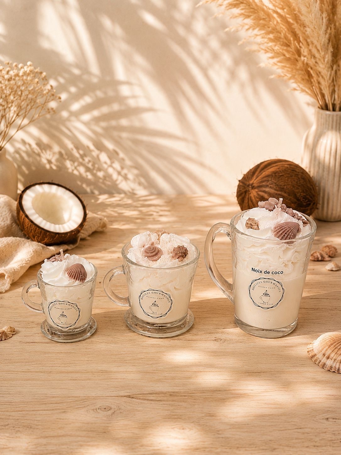 Bougie gourmande Noix de coco artisanale