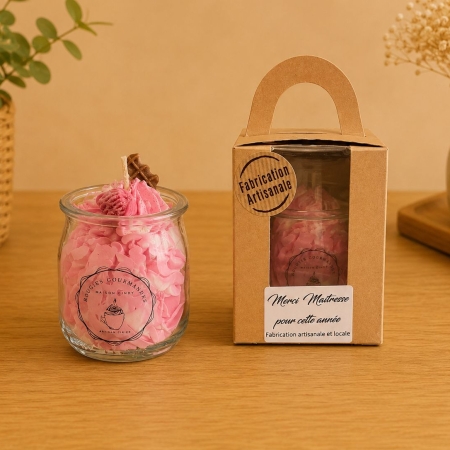 Bougie chantilly parfumée en pot recyclé Maison Cindy