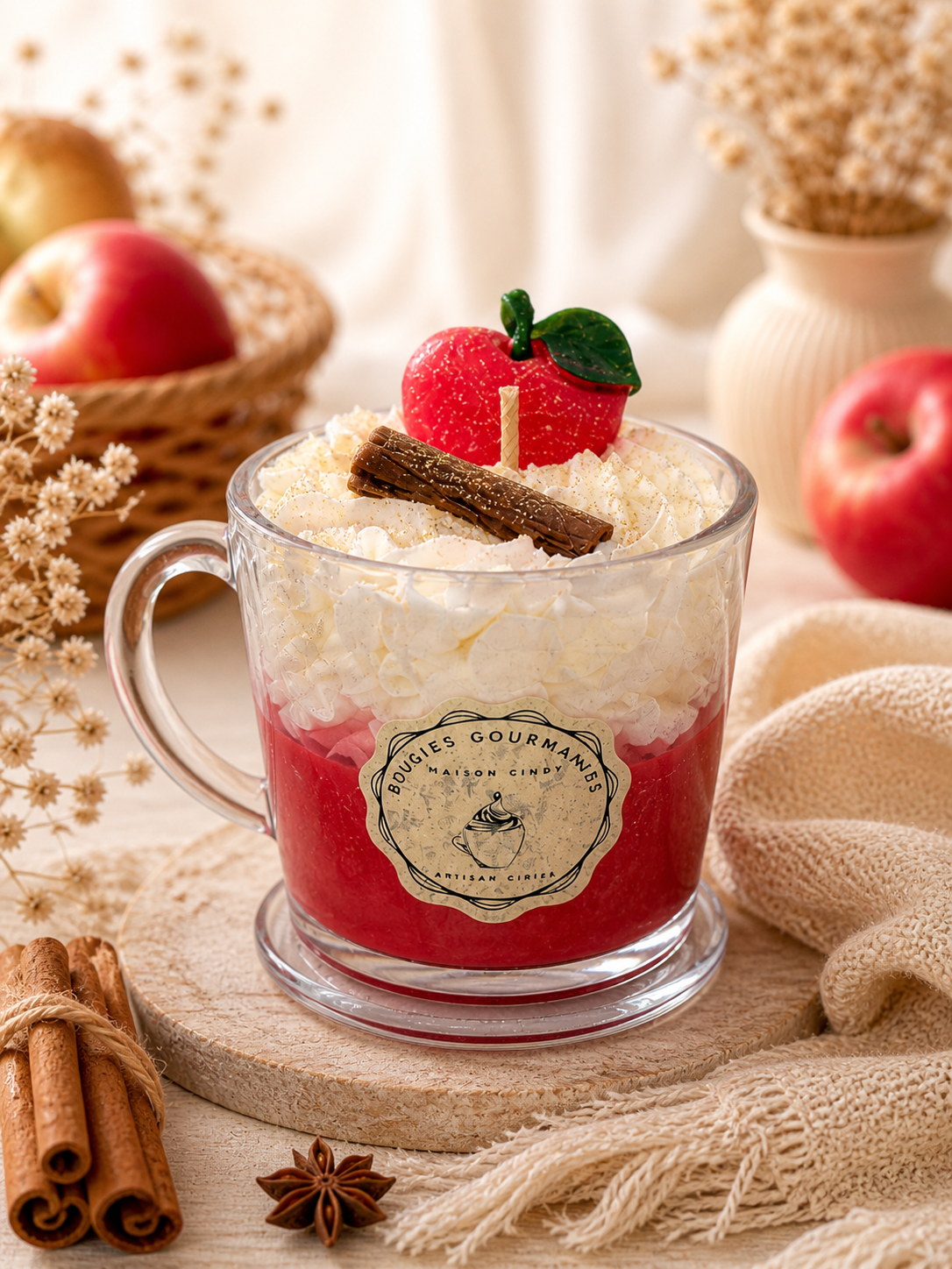 Bougie Gourmande Pomme Cannelle – Image 4