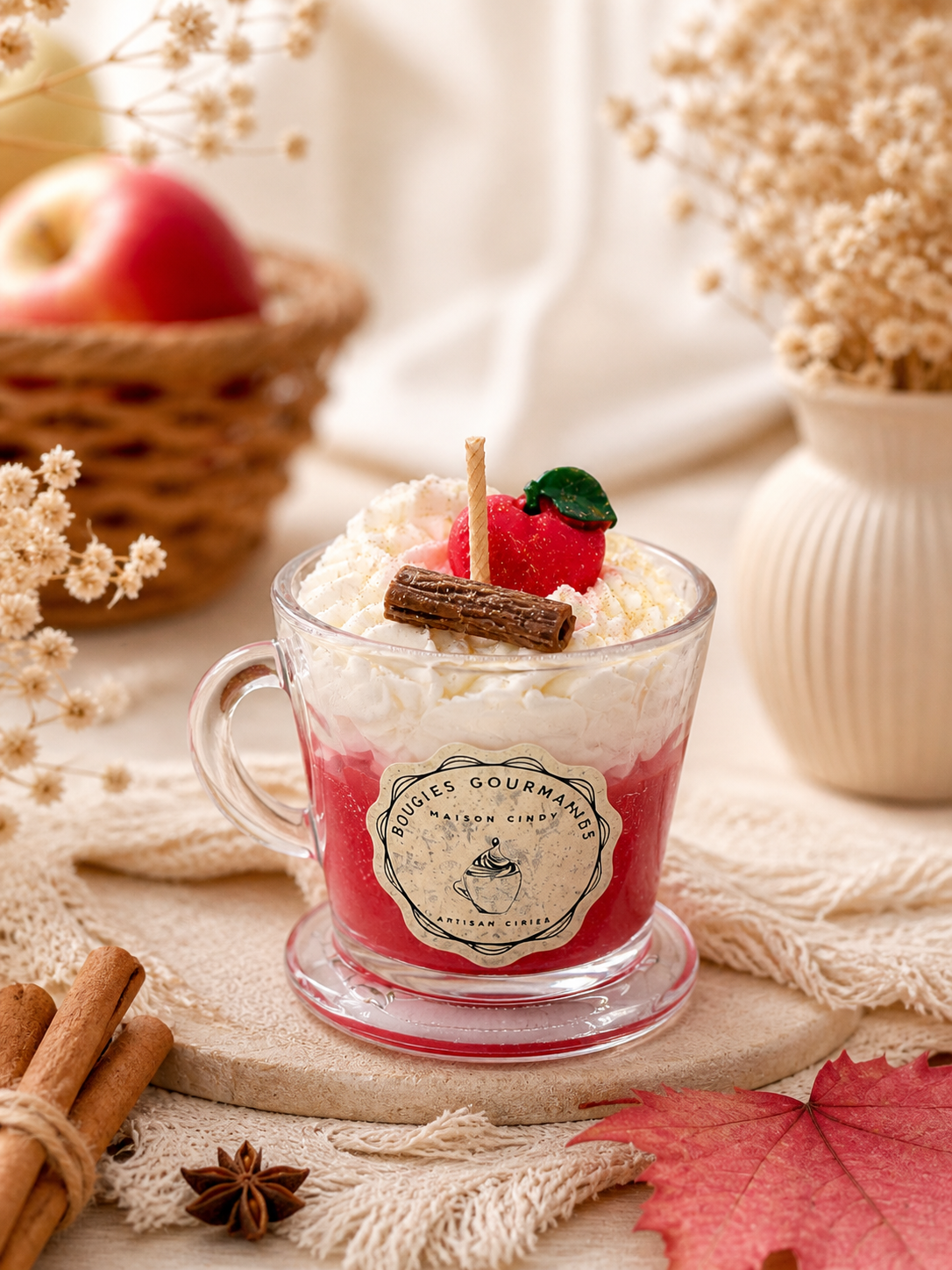 Bougie Gourmande Pomme Cannelle – Image 3