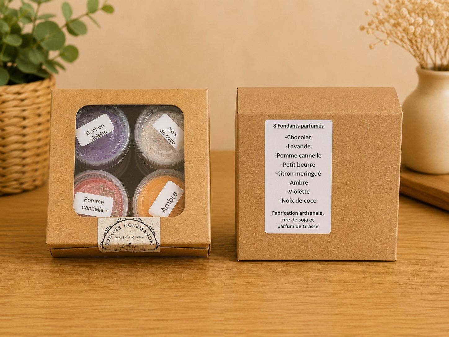 Coffret 8 fondants parfumés Maison Cindy
