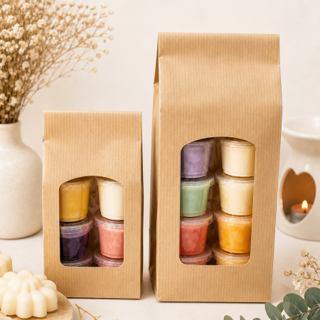 Coffret de fondants parfumés artisanaux en cire végétale avec parfums de Grasse, format 6 ou 10 fondants aléatoires, idée cadeau senteur maison fabrication française