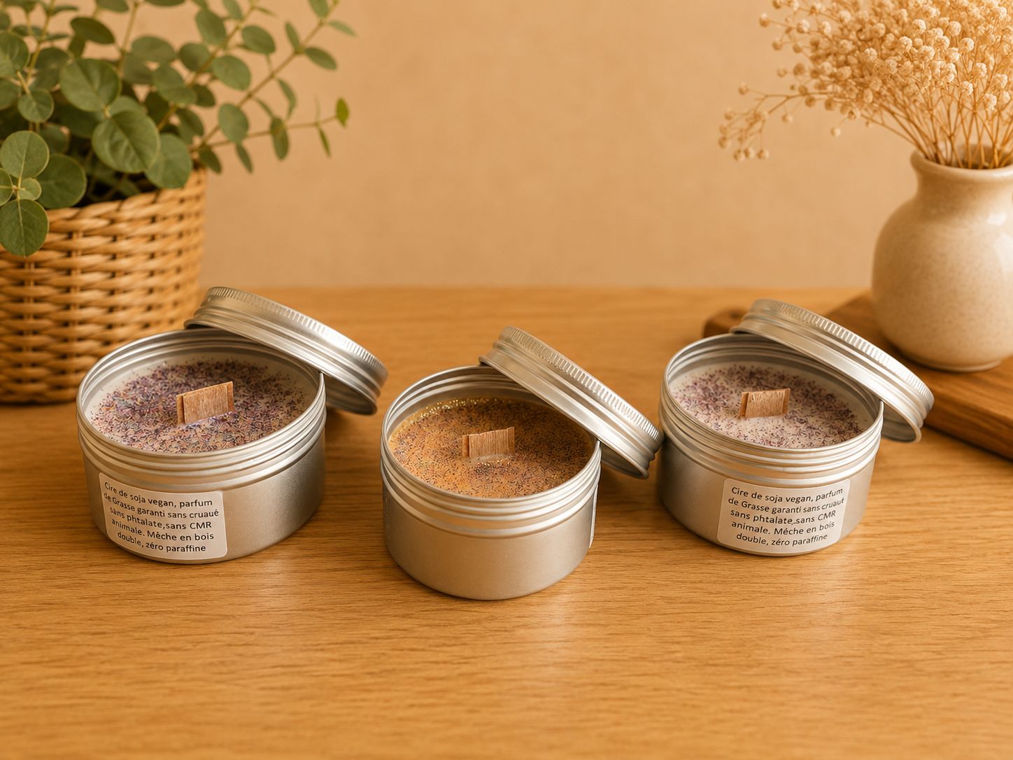 Coffret 3 Bougies Pot